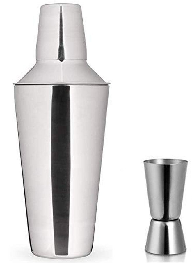 FINALITY Stainless Steel Cocktail Shaker (500ml) and Double Side Peg Measure(30-60 ml) Combo Set - Image 1